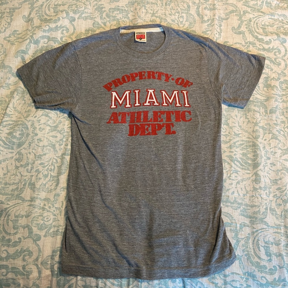 Gray Homage Women’s Miami University T-shirt